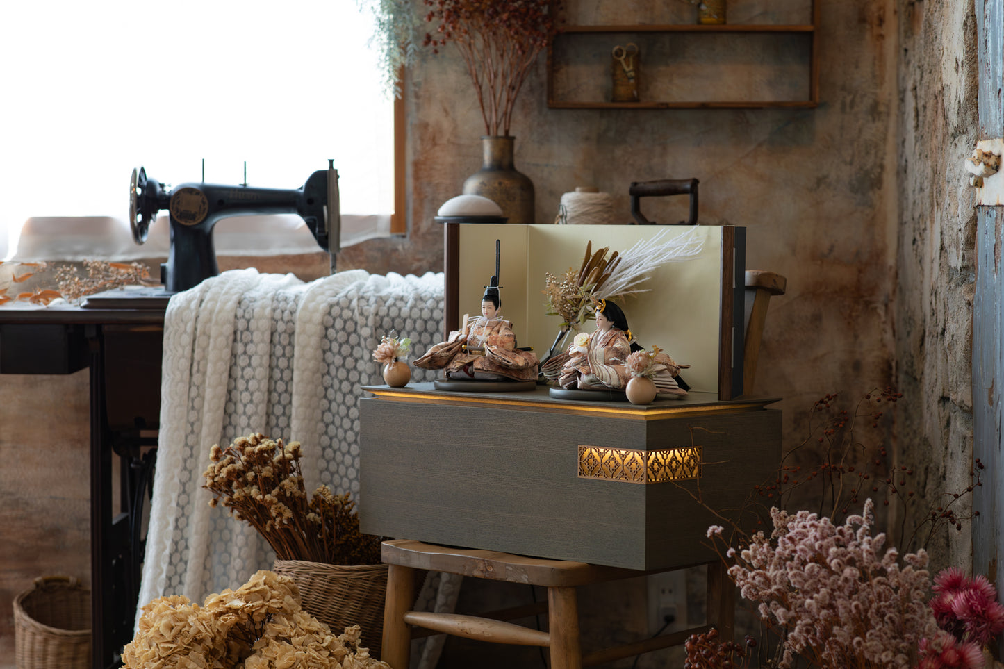 №073318|Antique flower|収納|モダン|