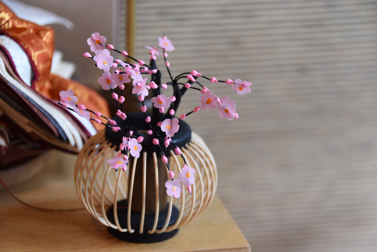 №063320|収納立花桜|コンパクト|収納飾り|