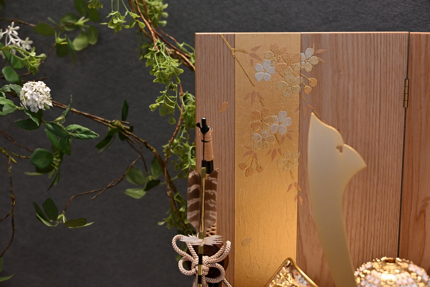№085528|朝澄桜|収納飾り|コンパクト|
